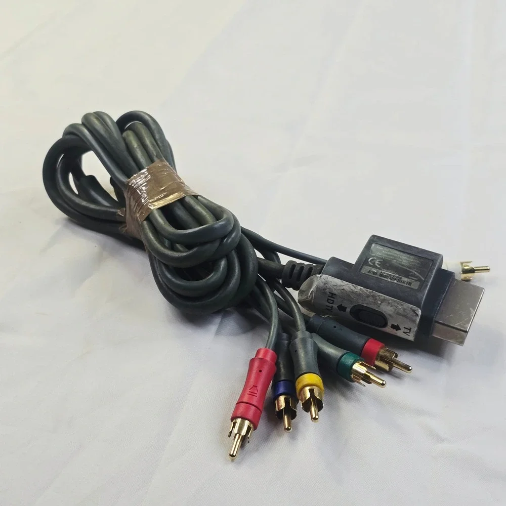 Microsoft Xbox 360 Component HD AV Cable Gray X810972-002 Gold Plated RCA
